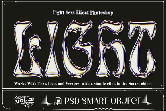 Download 3D Holographic Light Text Effect Psd - Graphic Collection