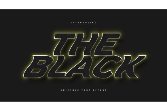 Download Bold Black Text Style with Glow Effect - Glow effect Collection
