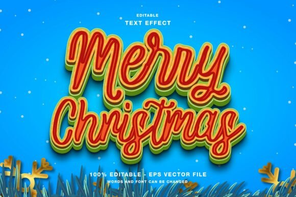 Download Merry Christmas 3D Editable Text Effect - Premium Resources