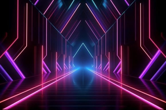 Download Futuristic Background Neon Effects Dark - Futuristic Collection