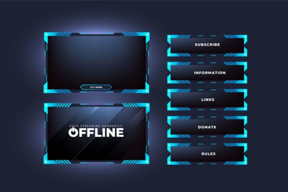 Download Futuristic Streaming Overlay Frame - Futuristic Collection
